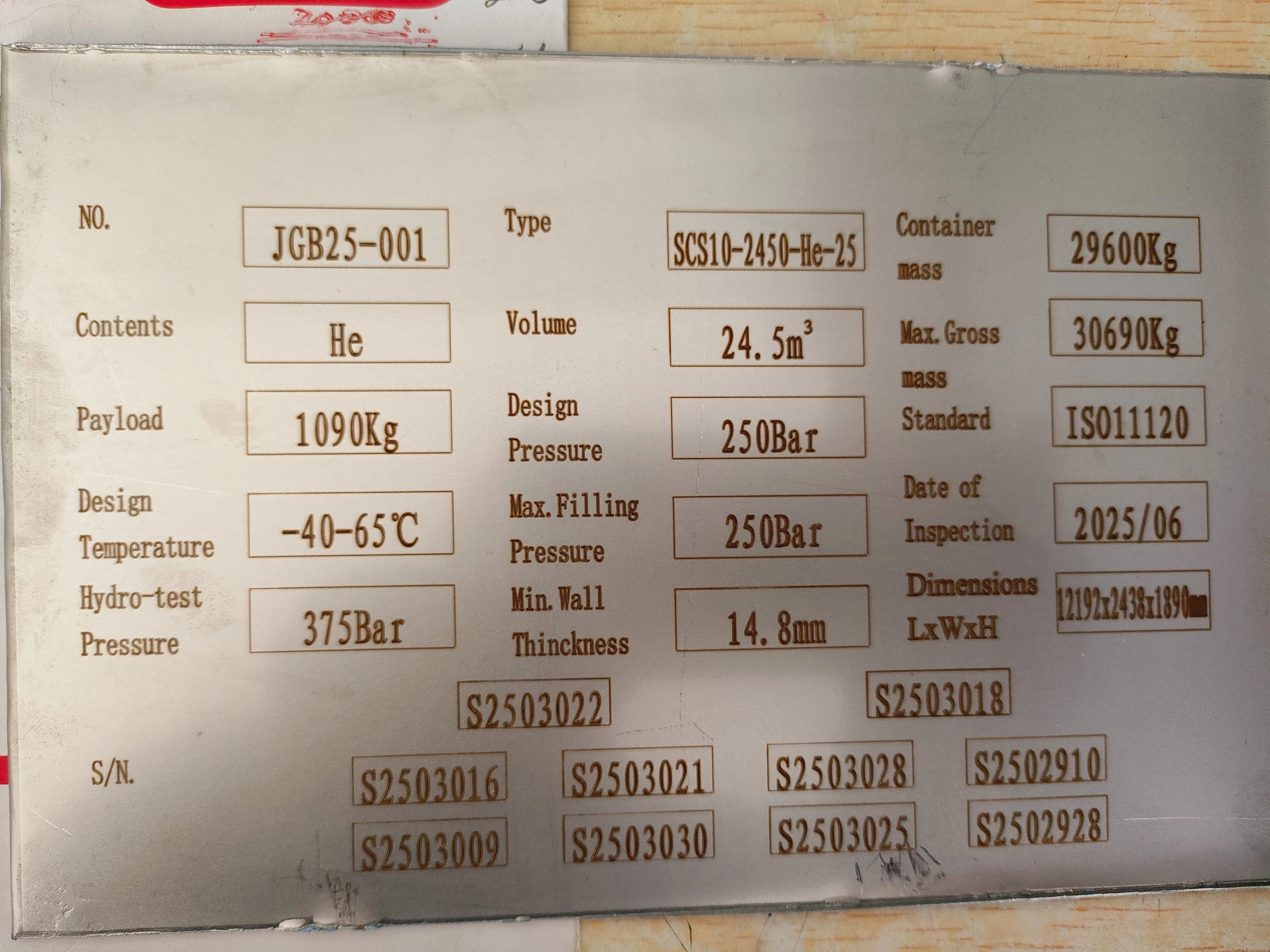 10Tubes 40ft Jumbo Tube Skid ISO 11120 10Tubes 40ft Jumbo Tube Skid ISO 11120
