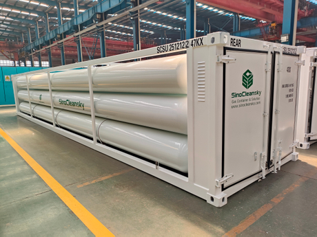 Tube Module Im Container 9 Tubes 40ft CNG Jumbo Tube Skid Container | ISO 11120 CNG MEGC ...