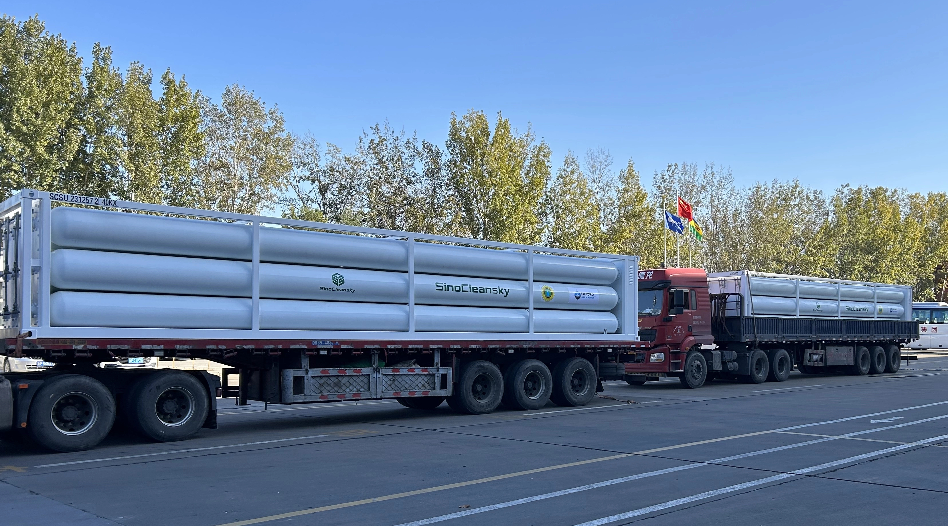 16Tubes 40ft Jumbo Tube Skid Container