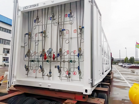 15Tubes 40ft Jumbo Tube Skid Container
